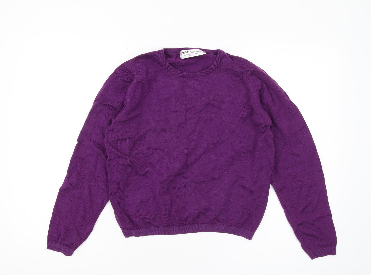 EWM Women's Purple Crew Neck Pullover Jumper M