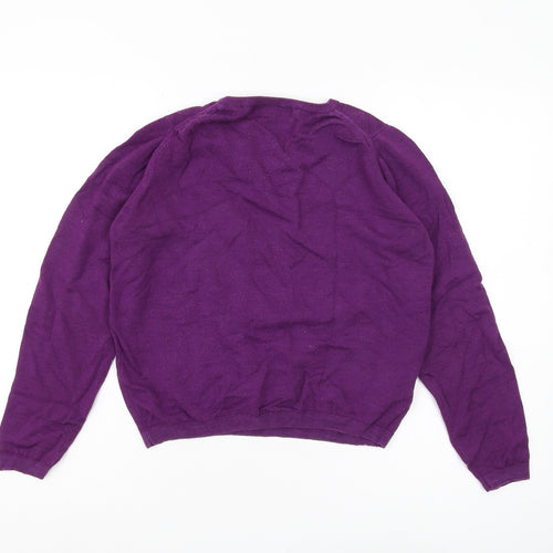 EWM Women's Purple Crew Neck Pullover Jumper M