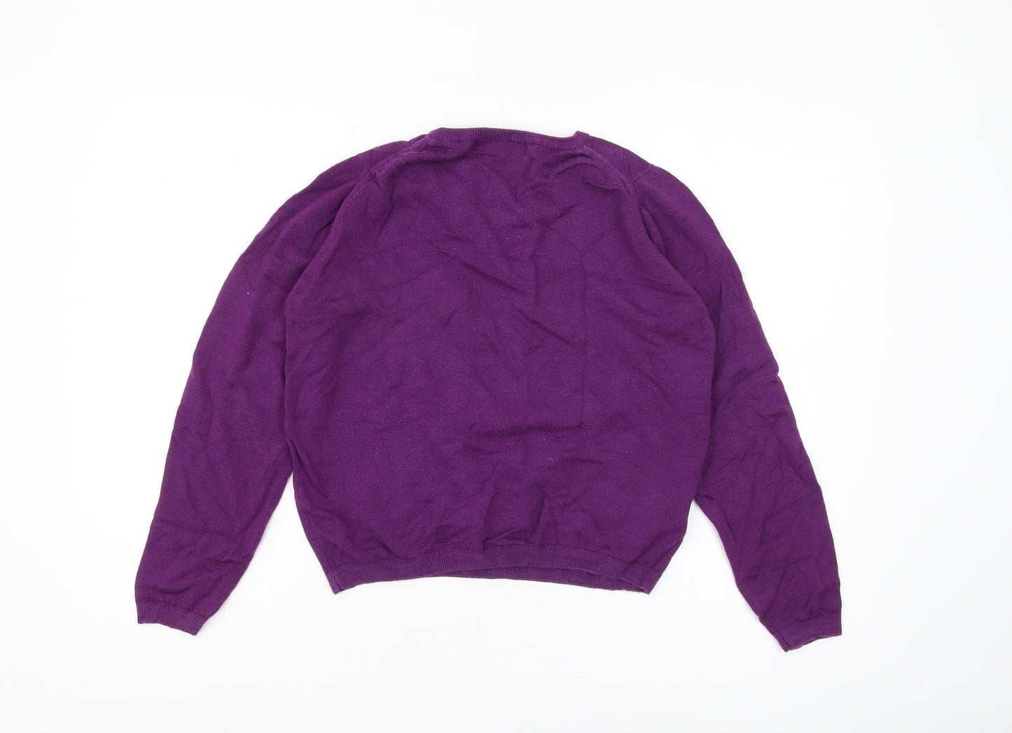 EWM Women's Purple Crew Neck Pullover Jumper M