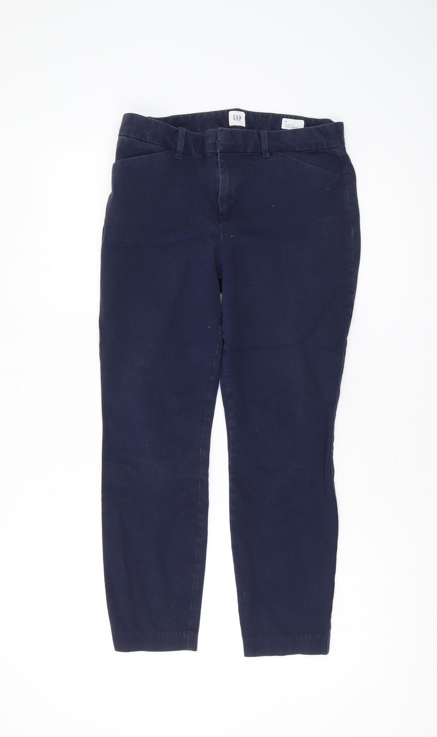 Gap Women Blue Skinny Ankle Trousers Size 10