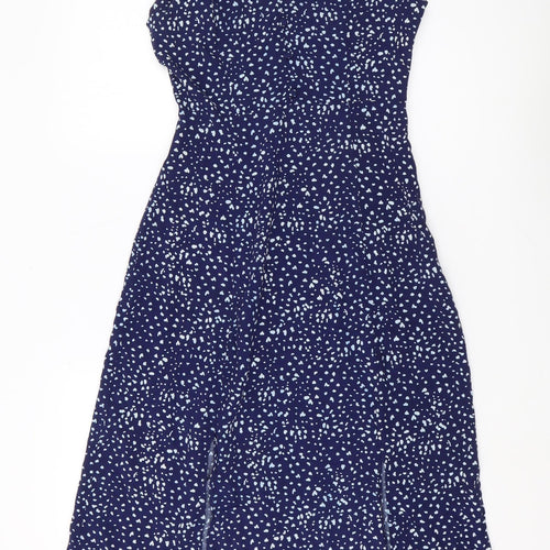 Dusk Women's Blue Geometric Slip Dress Size 8