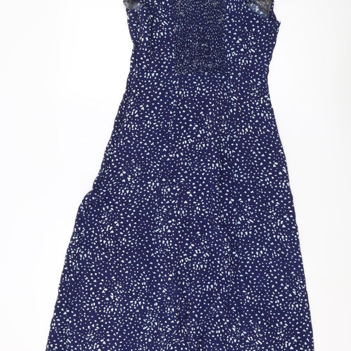 Dusk Women's Blue Geometric Slip Dress Size 8