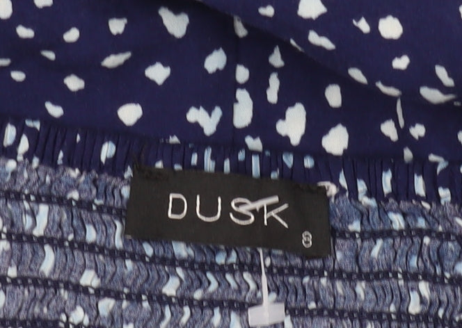 Dusk Women's Blue Geometric Slip Dress Size 8