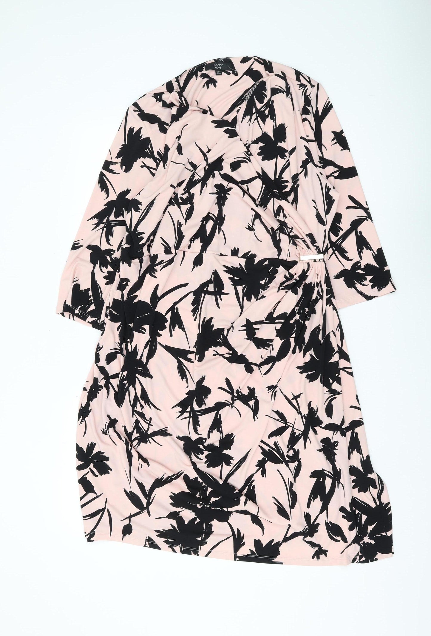 Joanna Hope Women’s Pink Floral Wrap Dress Size 22