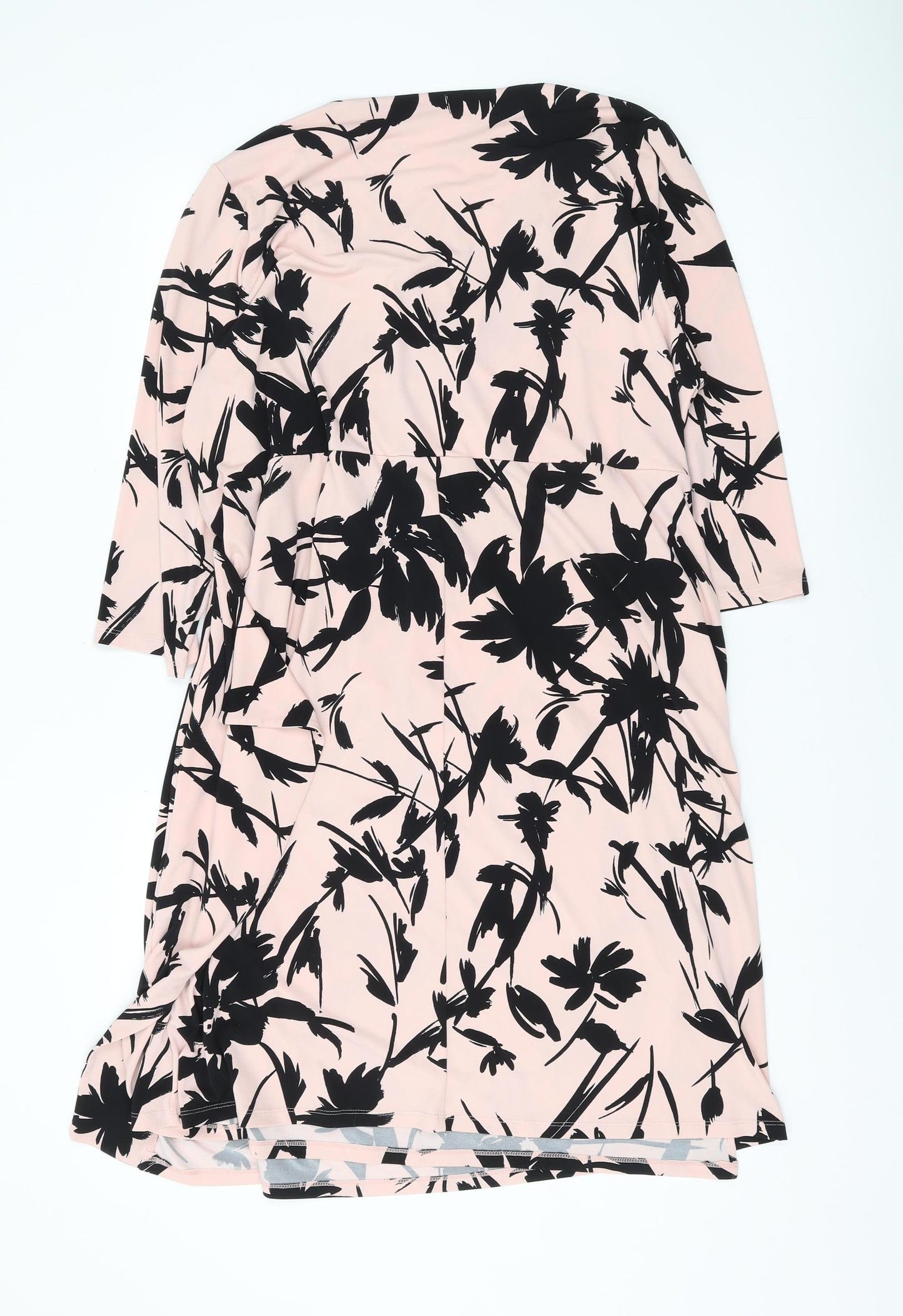 Joanna Hope Women’s Pink Floral Wrap Dress Size 22