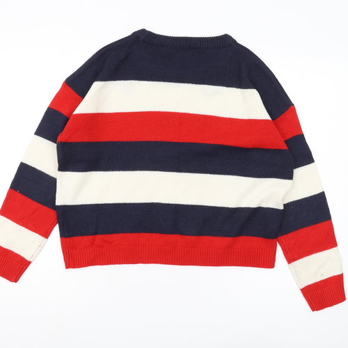 Brave Soul Women's Multicoloured Striped Pullover Jumper M