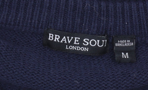 Brave Soul Women's Multicoloured Striped Pullover Jumper M