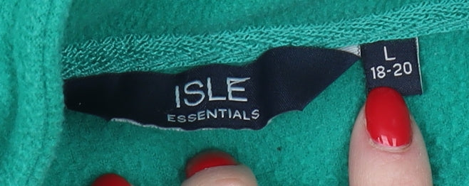 ISLE Essentials Women's Green Fleece Jacket L