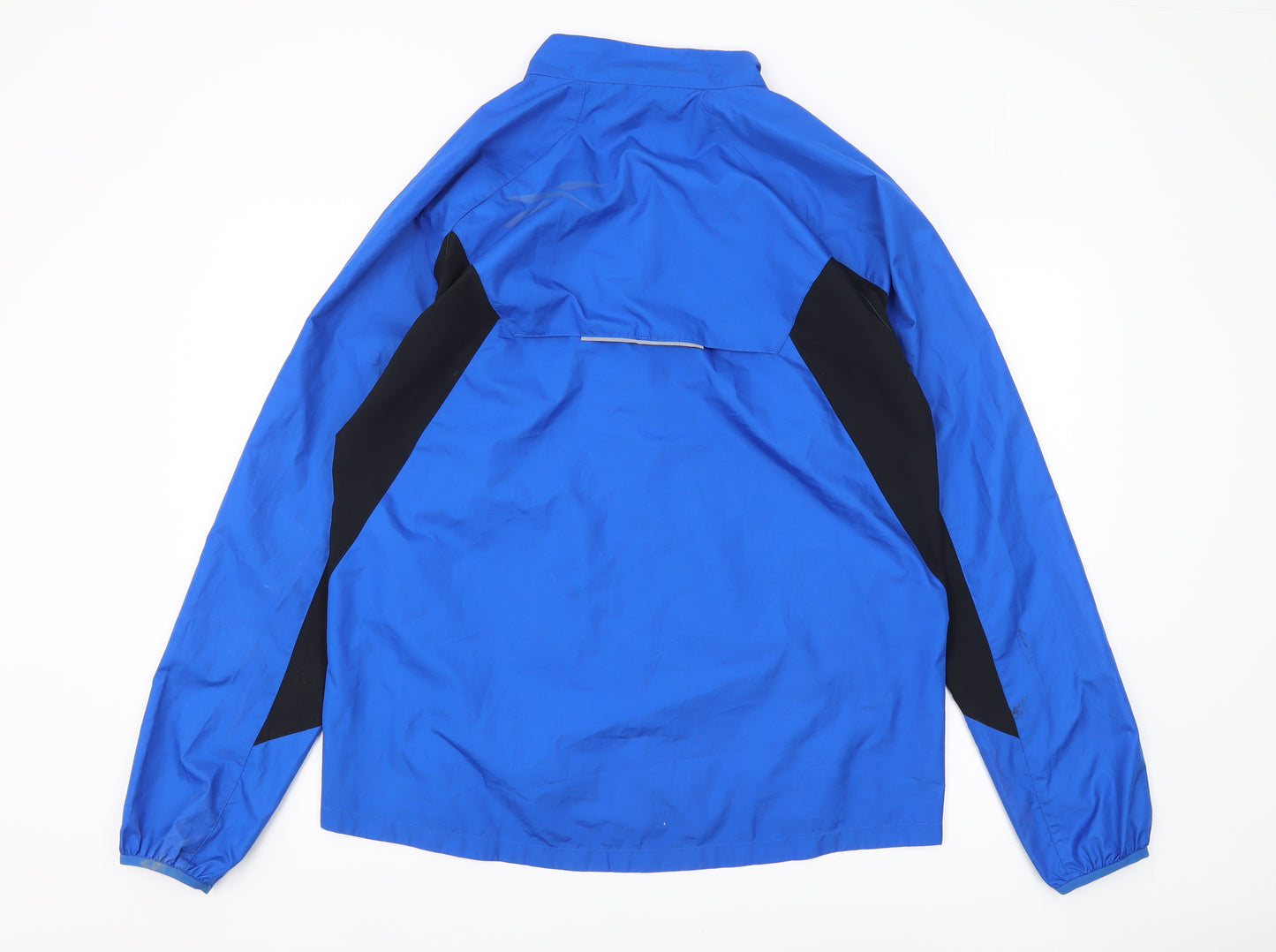 Reebok Men's Blue Windbreaker Jacket L Full Zip