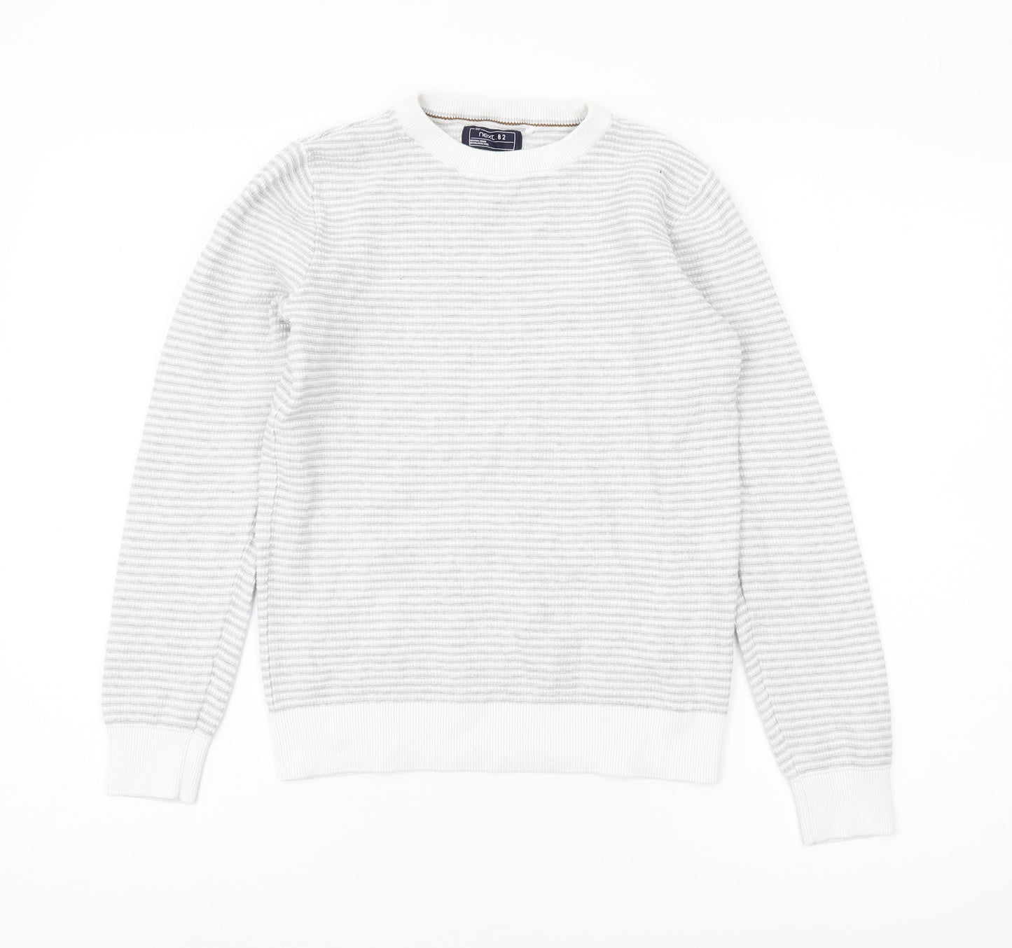 Next Boys Grey Striped Pullover Jumper, 11 Years