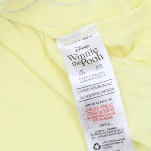 Disney Girls Yellow Winnie the Pooh T-Shirt, 5-6 Years