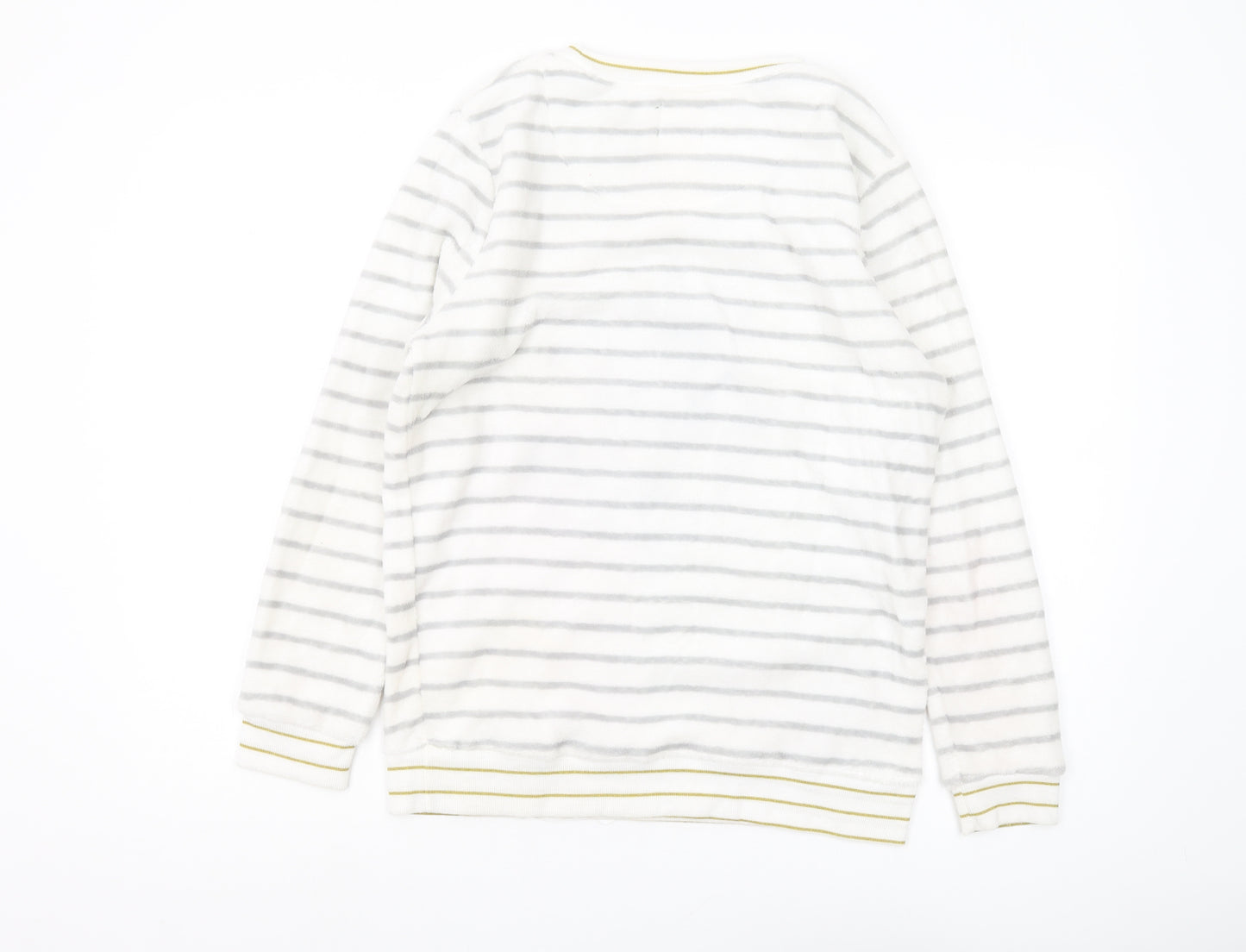 Disney Women's White Pyjama Top M - Mickey Mouse Striped