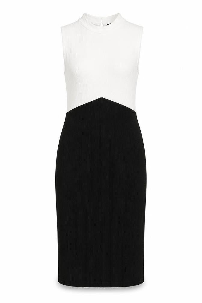 Long Tall Sally Women's Black & White Sheath Dress Size 10