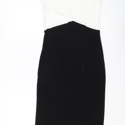Long Tall Sally Women's Black & White Sheath Dress Size 10