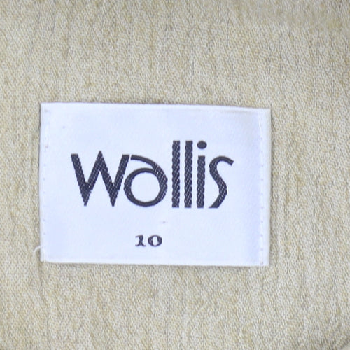 Wallis Beige Midi Sheath Dress Women Size 10 Sleeveless