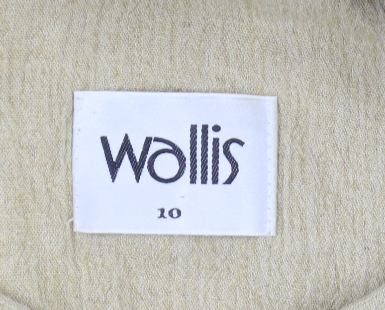 Wallis Beige Midi Sheath Dress Women Size 10 Sleeveless