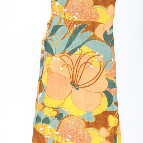 ZARA Women's Multicoloured Floral Sheath Dress Size 12