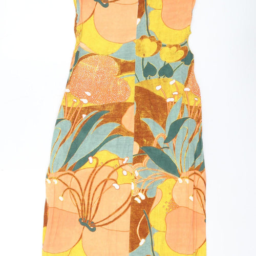 ZARA Women's Multicoloured Floral Sheath Dress Size 12