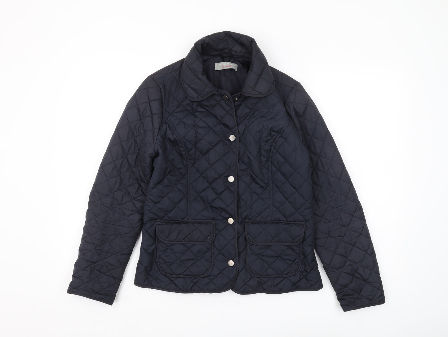 Dorothy Perkins Women's Blue Quilted Jacket Size 8