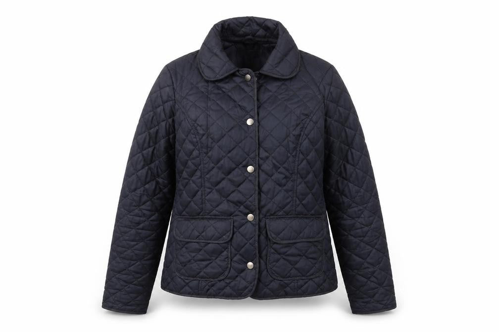 Front view of Dorothy Perkins Women's Blue Quilted Jacket, size 8