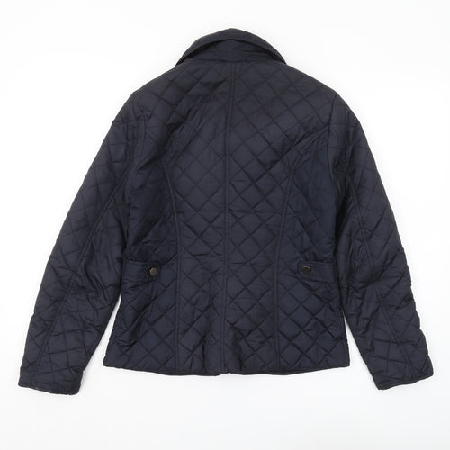 Dorothy Perkins Women's Blue Quilted Jacket Size 8