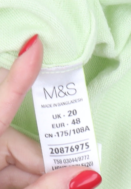 Marks and Spencer Women's Green Cardigan Size 20