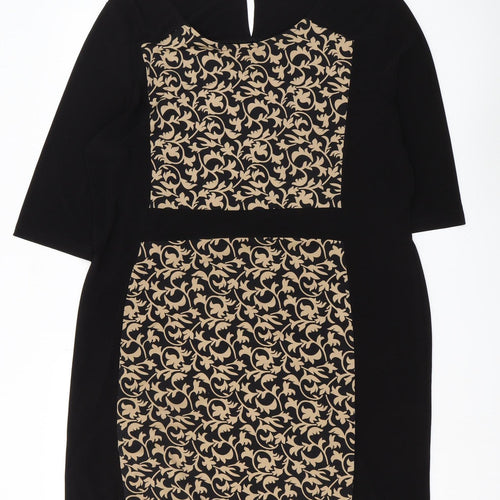 Klass Women's Black Floral Sheath Dress Size 20