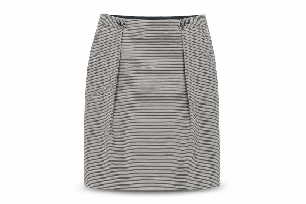 L.K. Bennett Women's Blue Striped Pencil Skirt Size 16