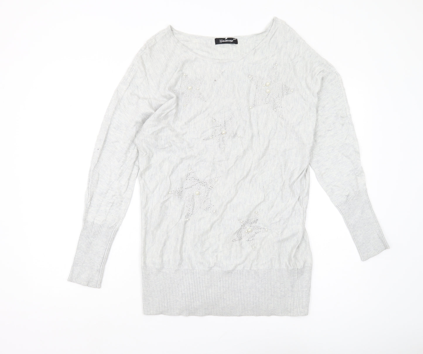 Kaleidoscope Women's Grey Boat Neck Pullover Jumper