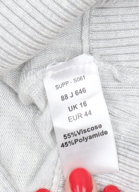 Kaleidoscope Women's Grey Boat Neck Pullover Jumper