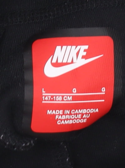 Nike Boys Black Jogger Large Cotton Blend