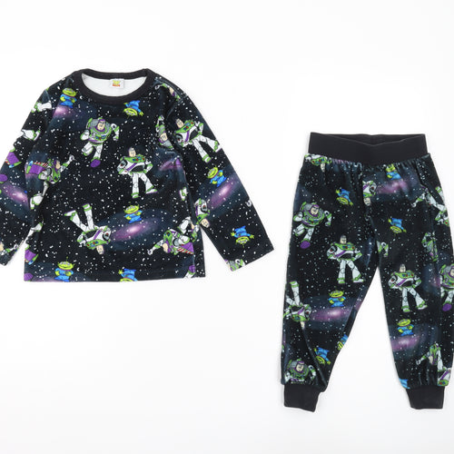 Disney Toy Story Boys Pyjama Set 2-3 Years Black Fleece