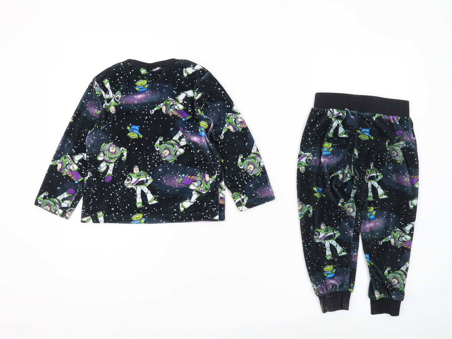 Disney Toy Story Boys Pyjama Set 2-3 Years Black Fleece