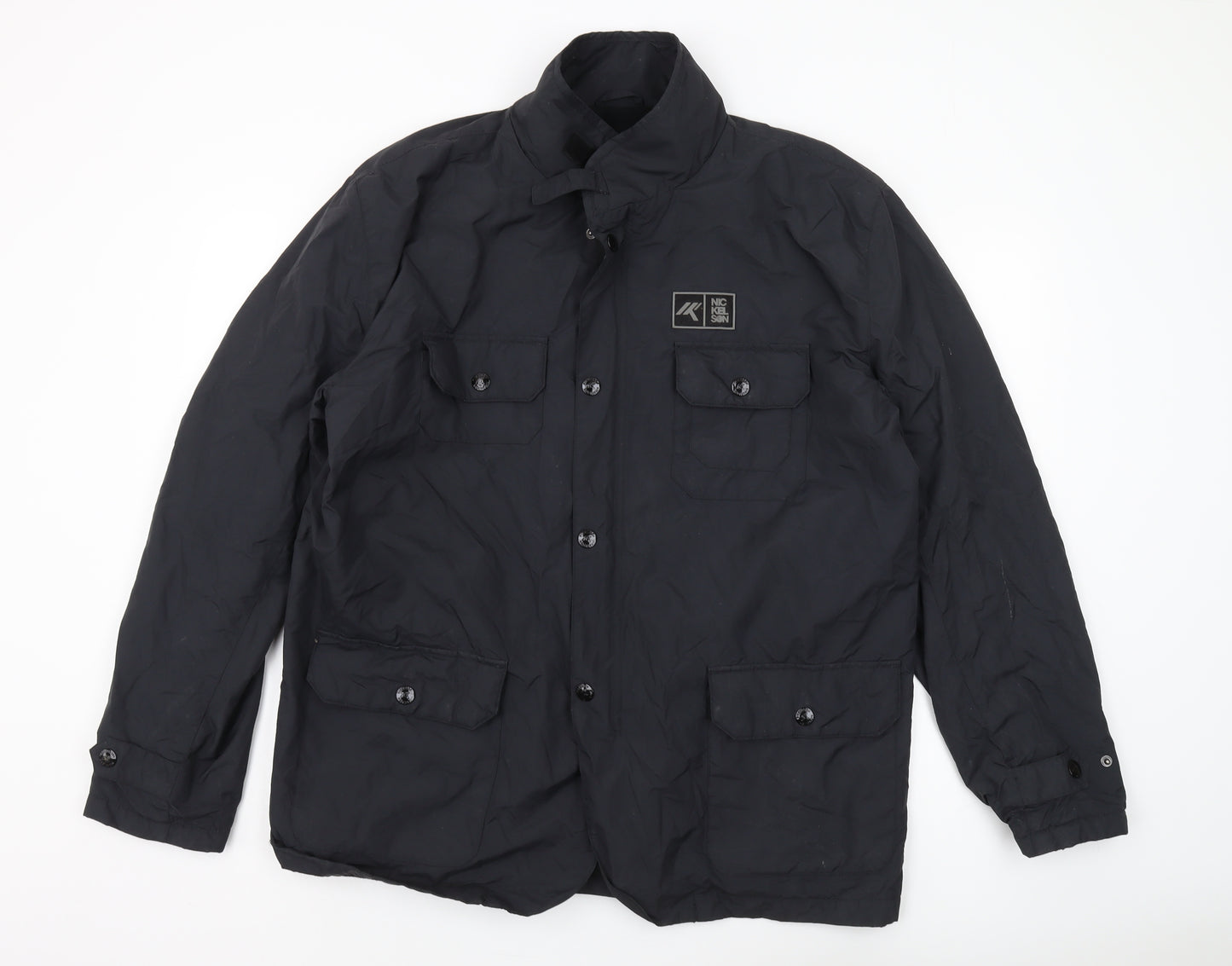Nickelson Men's Black Military Jacket L Casual
