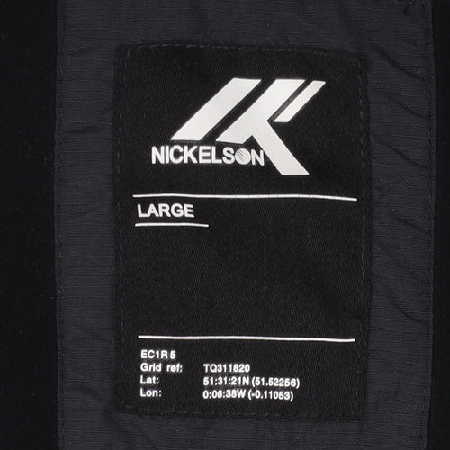 Nickelson Men's Black Military Jacket L Casual