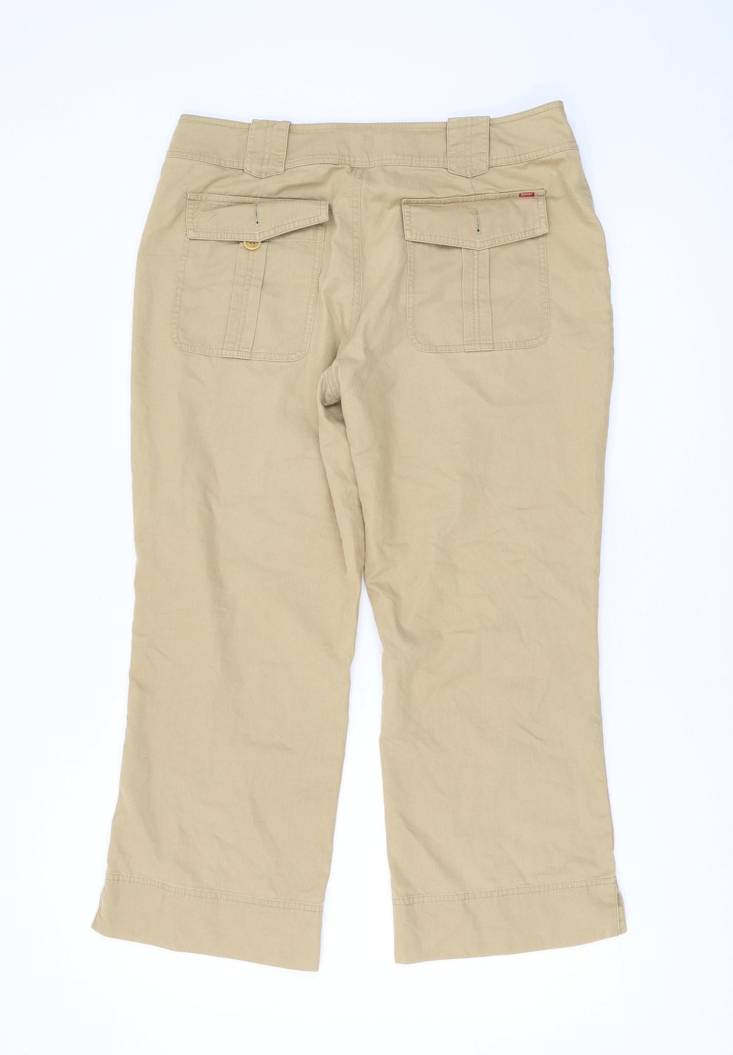 Esprit Women's Beige Cropped Trousers Size 16