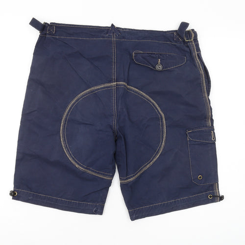 White Stuff Men's Blue Cargo Shorts, 34 Regular