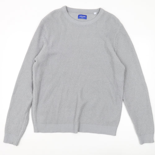 Jack & Jones Men's Grey XL Crew Neck Pullover Jumper