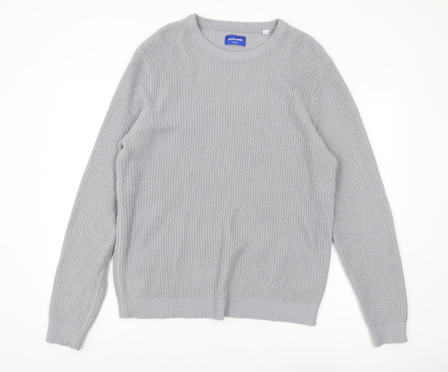 Jack & Jones Men's Grey XL Crew Neck Pullover Jumper