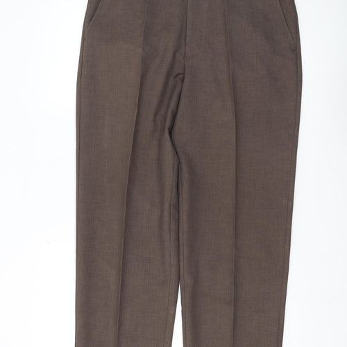 Farah Men's Brown Trousers, Size 36, Elegant Style
