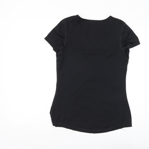Nike Women's Black Slim Fit Active T-Shirt, M