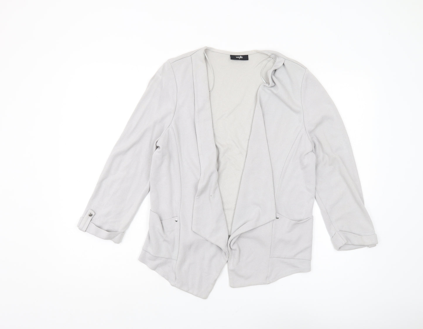 Wallis Women's Grey Knit Jacket Medium