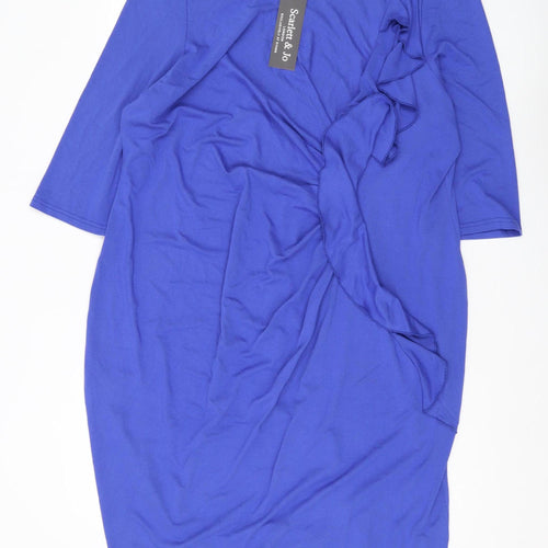 Scarlett & Jo Women's Blue Bodycon Dress, Size 28