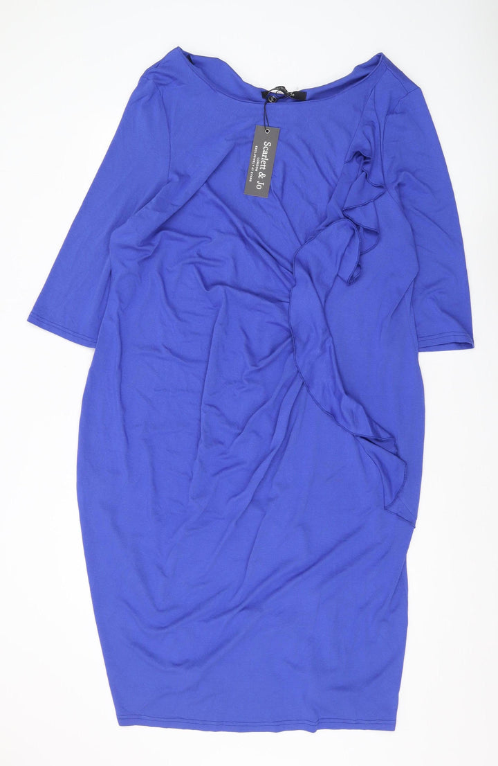 Scarlett & Jo Women's Blue Bodycon Dress, Size 28