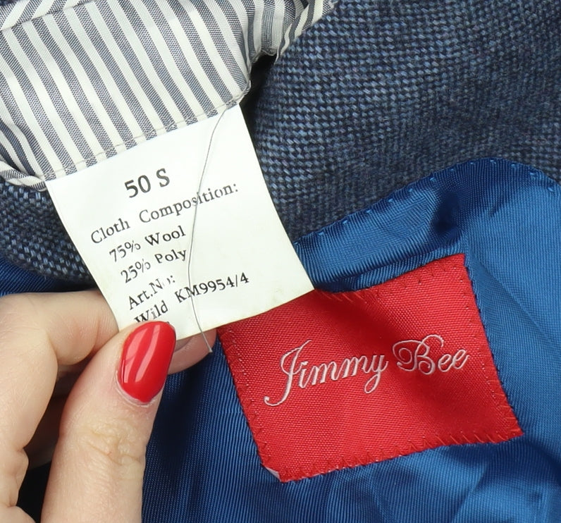 Jimmy Bee Men's Blue Blazer, Size 50S, Classic Jacket