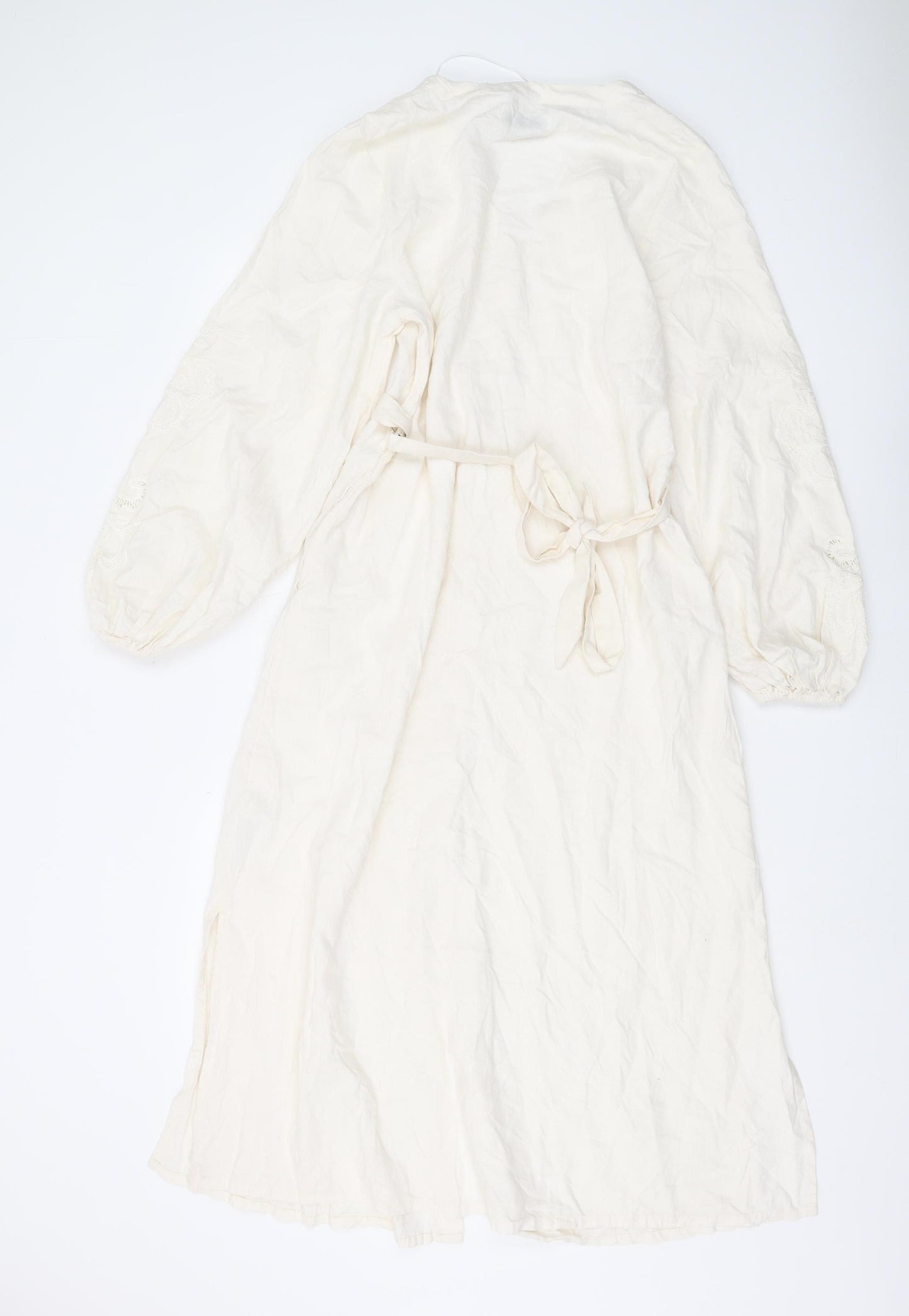 Marks and Spencer Women's Ivory Shirt Dress, Size 8