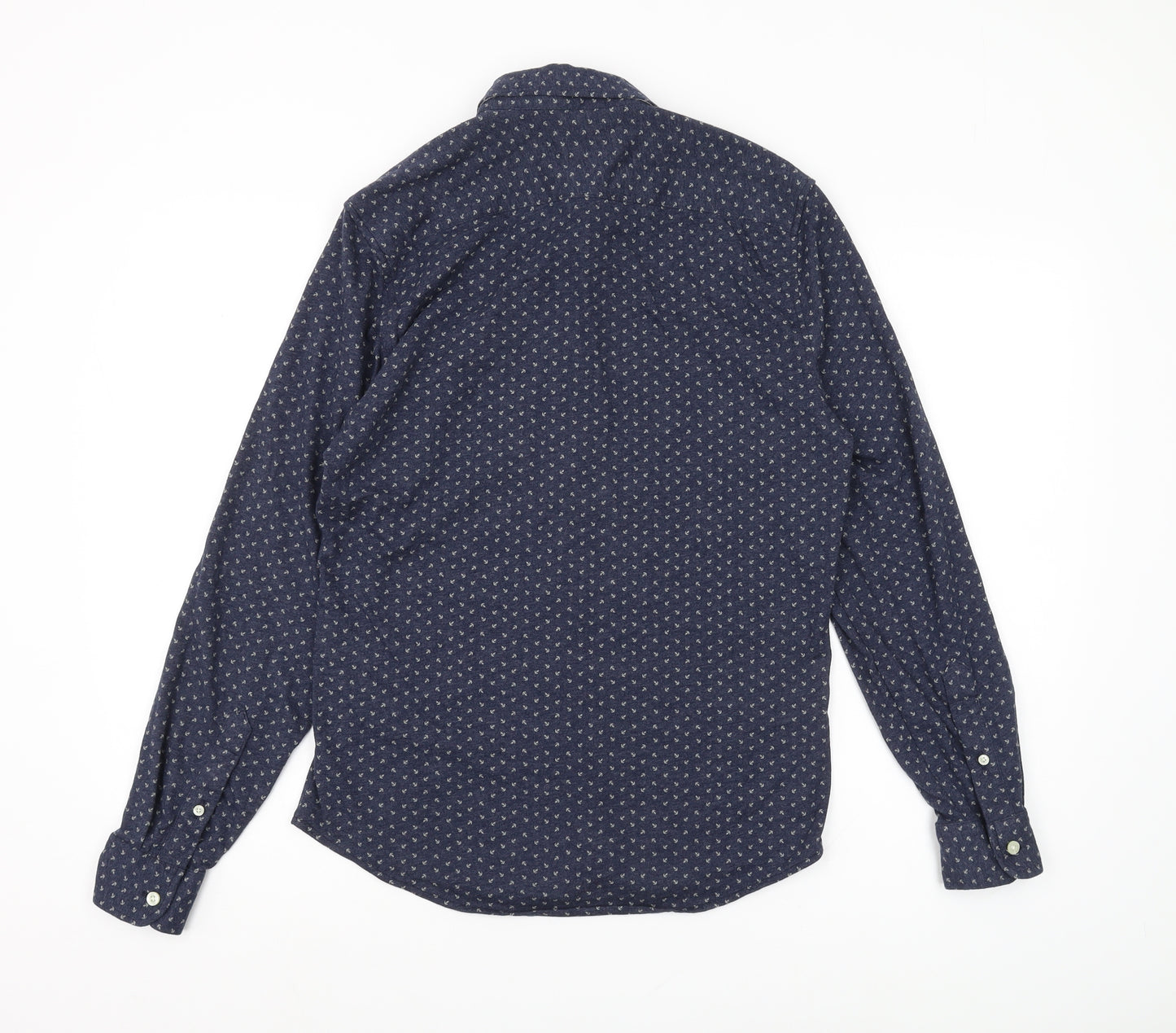 Dockers Men's Blue Slim Fit Button-Up Shirt S