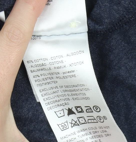 Dockers Men's Blue Slim Fit Button-Up Shirt S