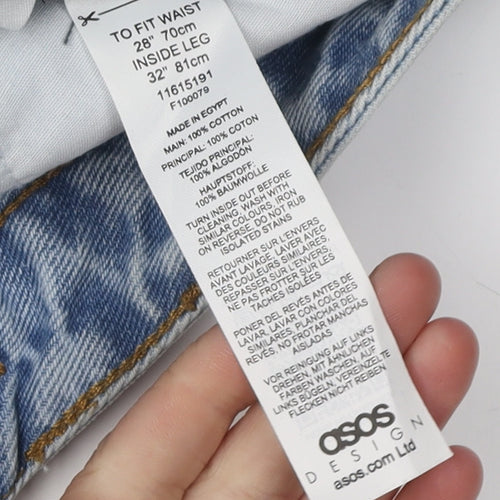 ASOS Design Women's Blue Mom Jeans, Size 10, High Rise