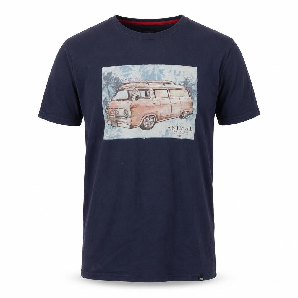 Animal Men's Blue Graphic Print T-Shirt, M